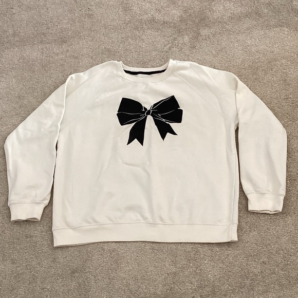 Wallflower White Sweatshirt with Black Trim - Picture 4 of 6